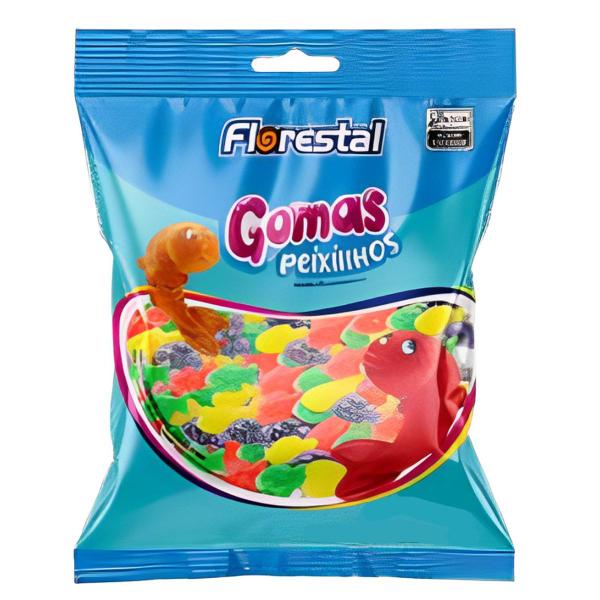 Bala de Goma Peixinhos - 200g - Florestal Imagem de Bala de Goma Peixinhos - 200g