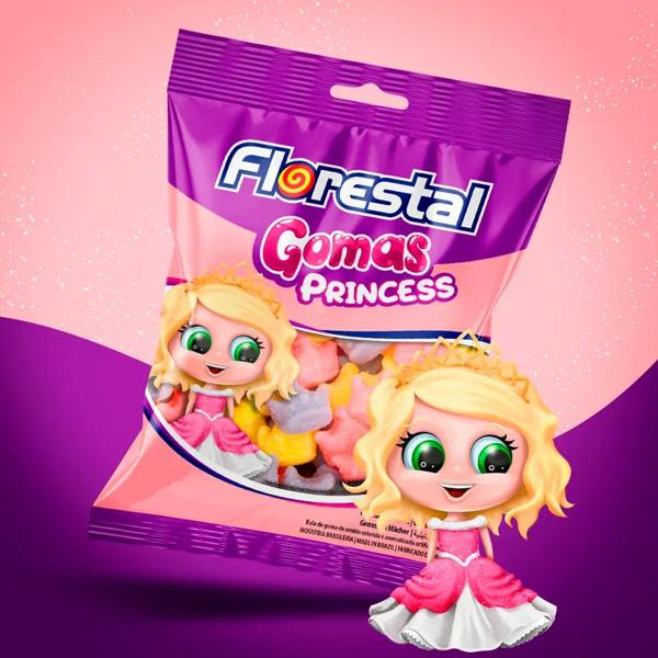 Imagem de Bala de Goma Princesas Sortida - 500g