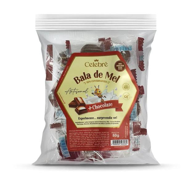 Imagem de Bala de mel celebre artesanal chocolate pct 80g