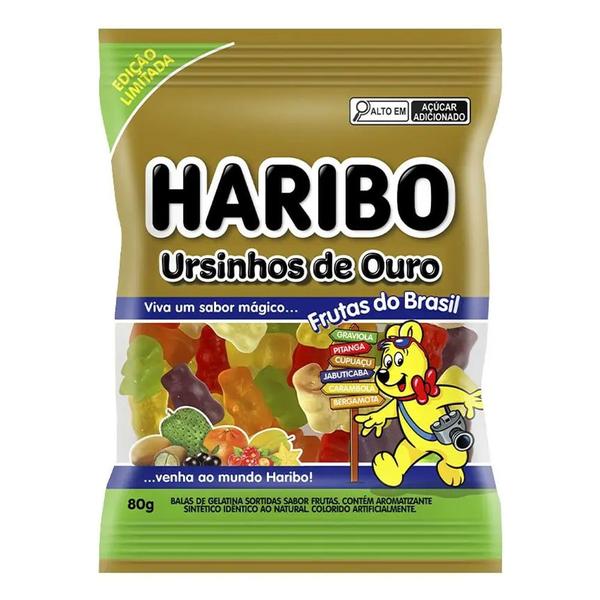Bala de Ursinhos Sabor Frutas Haribo 80g Imagem de Bala de Ursinhos Sabor Frutas Haribo 80g