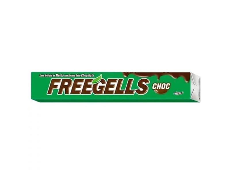 Imagem de Bala Drops Freegells Menta Chocolate C/ 12u 334,8g