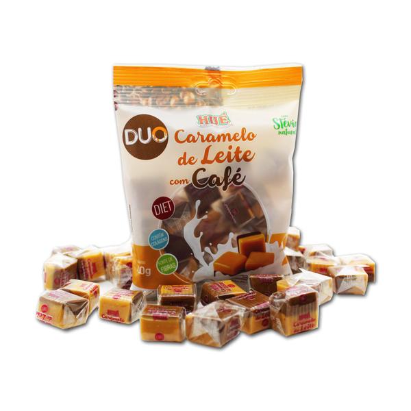 Imagem de Bala duo caramelo de leite diet com cafe 100g hué kit 6 und