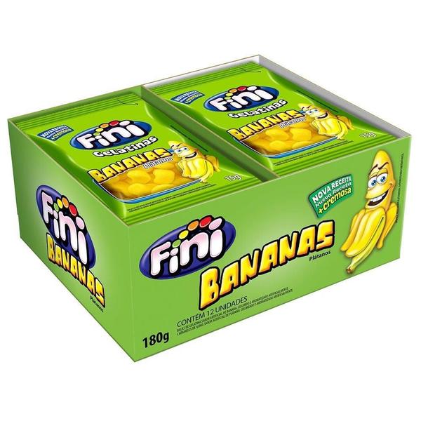 Imagem de Bala Fini Gelatina Banana 15g Embalagem com 12 Unidades