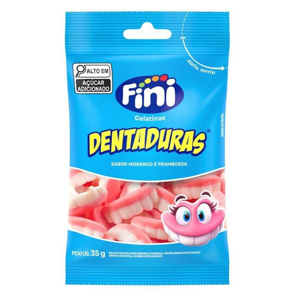 Imagem de Bala Fini Gelatina Dentaduras Morango (10X35G) -