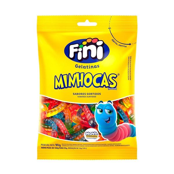 Bala Fini Gelatina Minhoca Brilho (Emb. contém 12x100g cada) Imagem de Bala Fini Gelatina Minhoca Brilho (Emb. contém 12x100g cada)