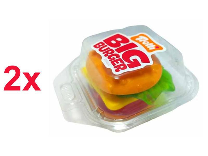 Bala Gelatina Big Burger Hamburguer 50g - 2 Unid - Trolli Imagem de Bala Gelatina Big Burger Hamburguer 50g - 2 Unid