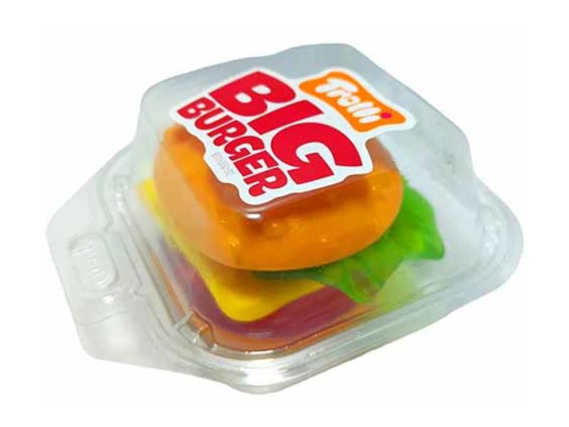 Bala Gelatina Big Burger Hamburguer 50g - Importado - Trolli Imagem de Bala Gelatina Big Burger Hamburguer 50g - Importado