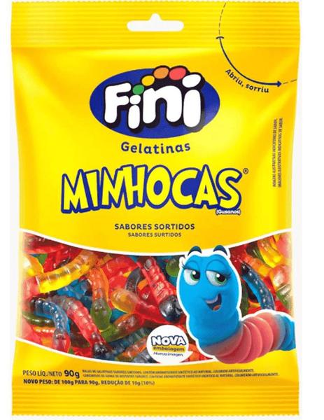 Bala gelatina fini minhoca 100g Imagem de Bala gelatina fini minhoca 100g