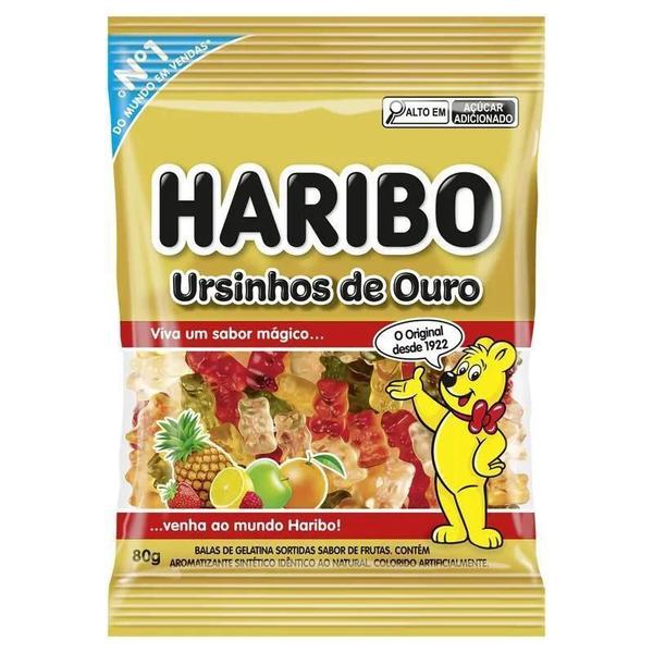 Bala Gelatina Haribo Ursinhos Ouro 80G Imagem de Bala Gelatina Haribo Ursinhos Ouro 80G
