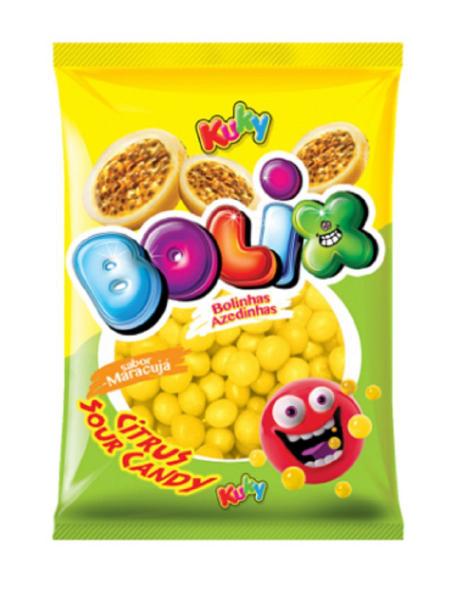 Imagem de Bala Goma Ácida Bolix Kuky Maracujá 500g Citrus Sour Candy