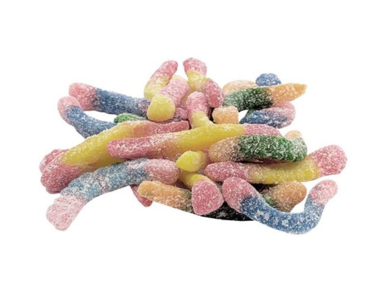 Bala Goma Gomets Minhocas Ácida 600g - 2 Pacotes Imagem de Bala Goma Gomets Minhocas Ácida 600g - 2 Pacotes