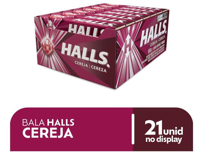 Imagem de Bala Halls Cereja 28g Display 21 Unidades