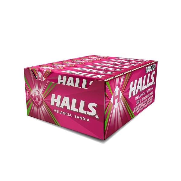 Imagem de Bala Halls Melancia 28g - Caixa com 21 unidades