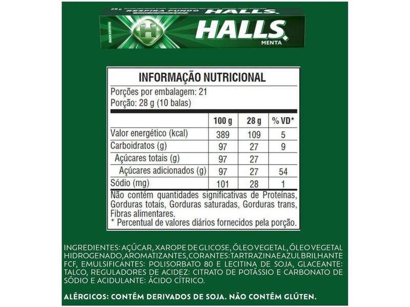 Imagem de Bala Halls Menta 28g Display 21 Unidades