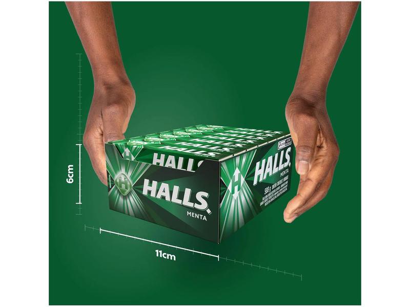 Bala Halls Menta 28g Display 21 Unidades Imagem de Bala Halls Menta 28g Display 21 Unidades