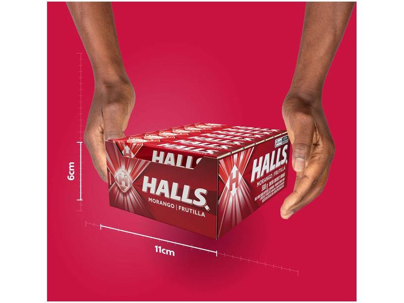 Imagem de Bala Halls Morango 28g Display 21 Unidades