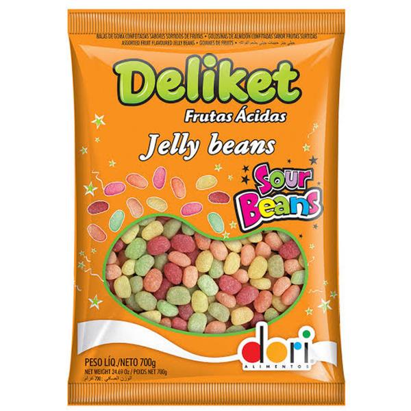 Imagem de Bala Jelly Beans Frutas Azedinhas Deliket 700g - Dori