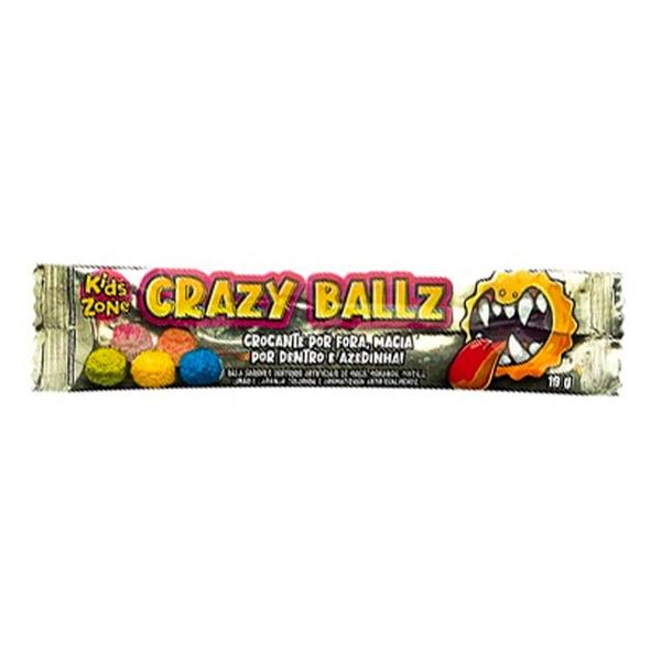 Bala Kids Zone Crazy Ballz Azedinha Sabores Sortidos 19g Imagem de Bala Kids Zone Crazy Ballz Azedinha Sabores Sortidos 19g