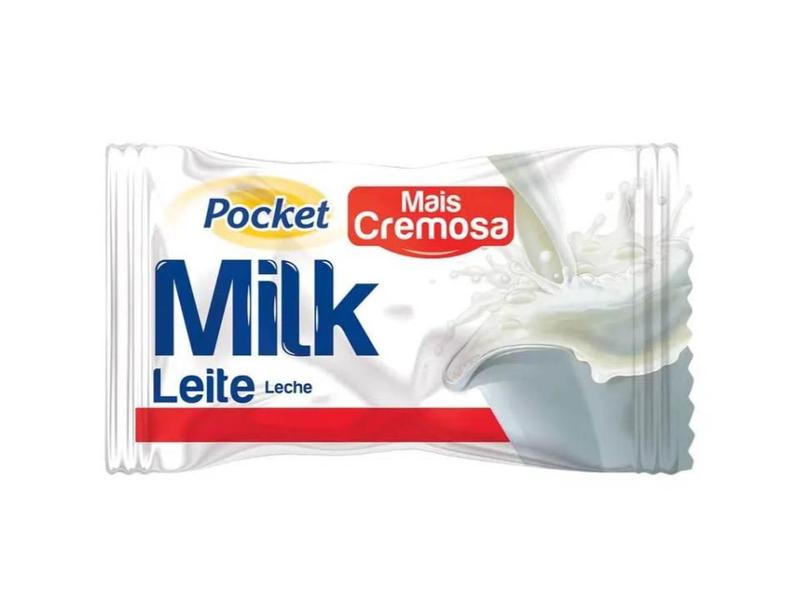 Imagem de Bala Leite Milk Pocket Cremosa Pacote 500g - Riclan
