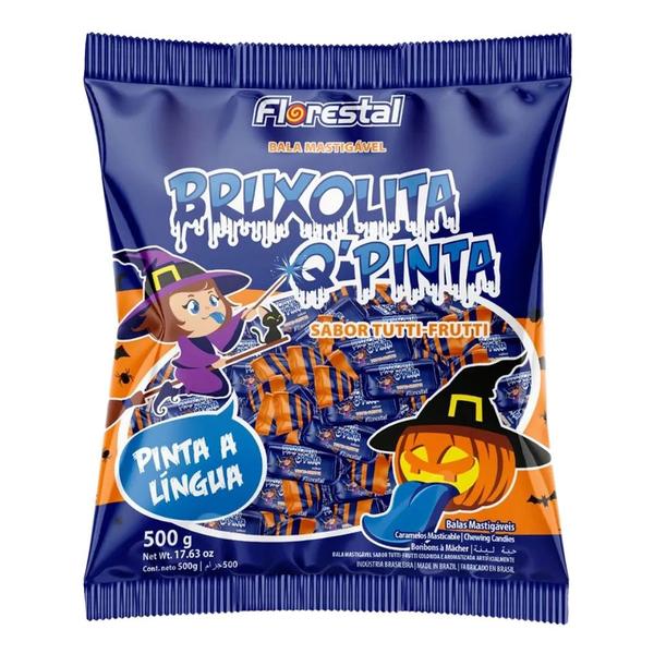 Bala Mastigável Bruxolita Q Pinta Tutti Frutti - 500g - Florestal Imagem de Bala Mastigável Bruxolita Q Pinta Tutti Frutti - 500g