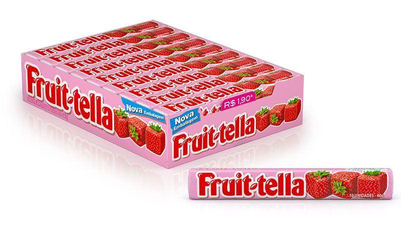 Imagem de Bala Mastigável Fruit-Tella Morango 40g 16 Unidades 640g