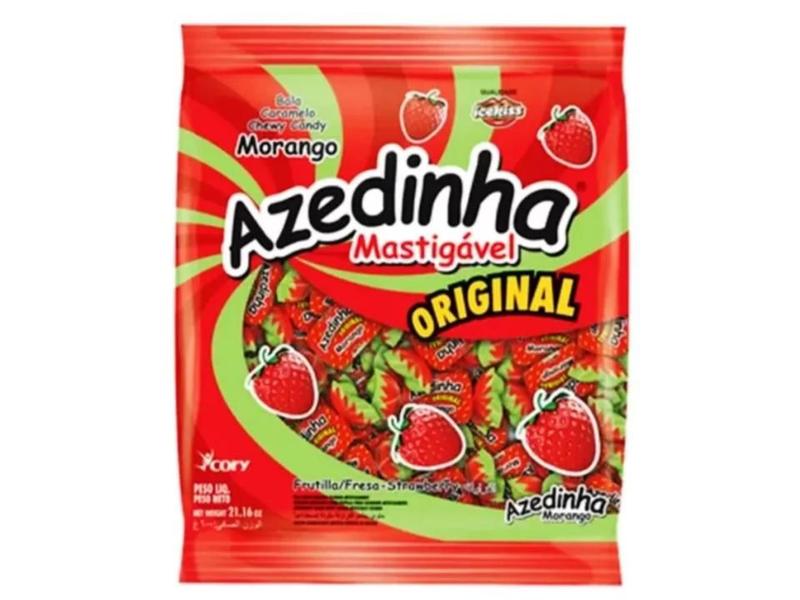 Imagem de Bala Mastigável Icekiss Azedinha Morango Cory 500g