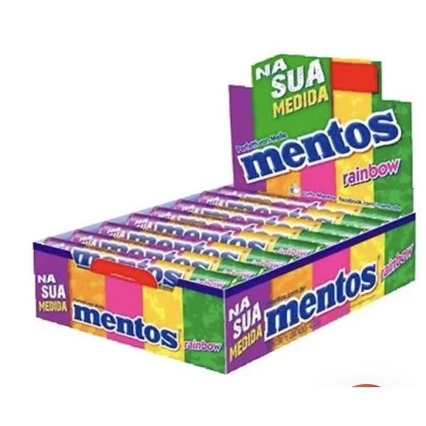 Bala Mentos Rainbow Sua Medida 26g Caixa C/16unid - 428,8g - PERFETTI Imagem de Bala Mentos Rainbow Sua Medida 26g Caixa C/16unid - 428,8g
