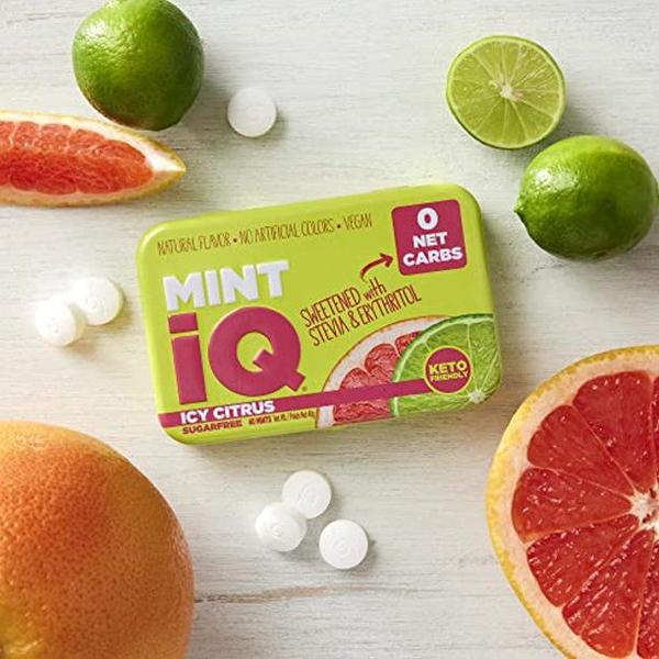 Imagem de Bala MINT IQ ICY CITRUS mints Vegana Big Sky Lata 40g