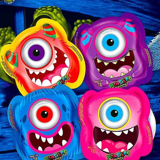 Imagem de Bala Olho de Monstro Halloween Ideal para Festas e Lembrança