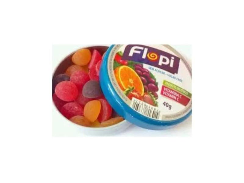 Imagem de Bala Sem Açúcar Flopi Fruit Mix Frutas C/ 12u 480g