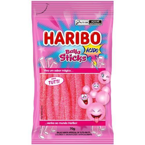 Bala Sticks de Gelatina Haribo Sabor Tutti Ácido - Pacote com 70G - Fini Imagem de Bala Sticks de Gelatina Haribo Sabor Tutti Ácido - Pacote com 70G