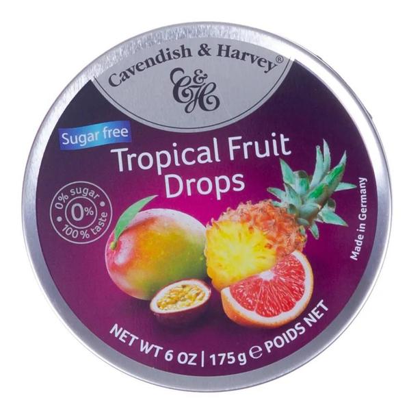 Imagem de Bala Sugar Free Tropical Fruit Drops Cavendish & Harvey 175G