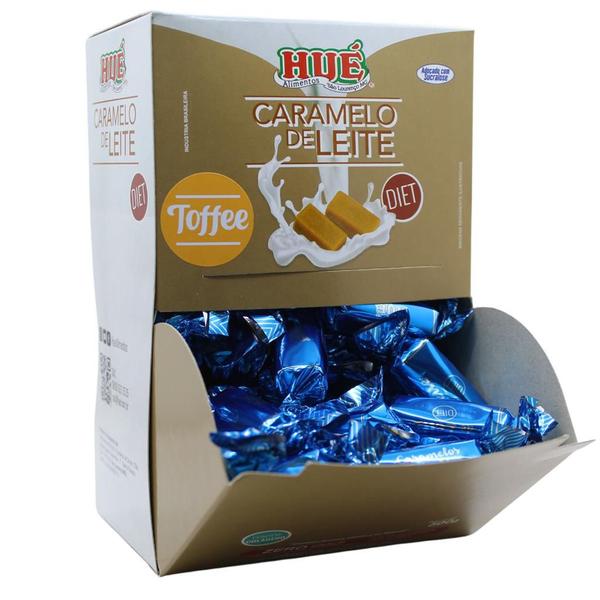 Imagem de Bala toffe caramelo de leite diet display 500g  hué kit02und