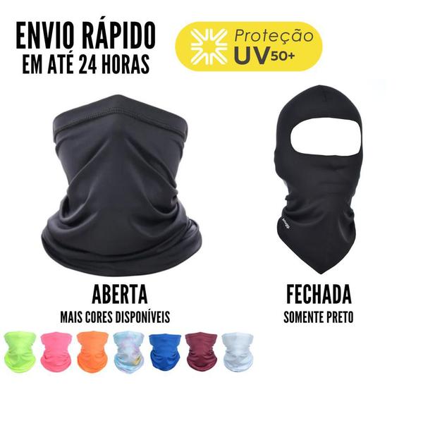 Imagem de Balaclava Bandana Tubular Touca Ninja Proteção UV50+ Multi