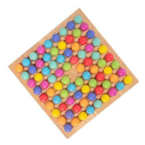 Imagem de balacoo Bead Elimination Board Game for Kids Rainbow Ball Toy Wooden Crianças Brinquedo Educacional