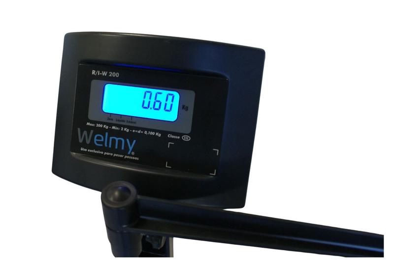 Imagem de Balança Academia Eletrônica LCD 200 Kg X 100g preta Welmy