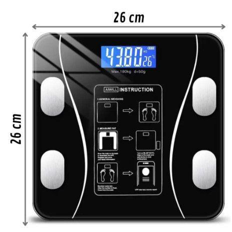 Imagem de Balança Bioimpedância Corporal Bluetooth Profissional Com Aplicativo de Celular Suporta Até 180kg