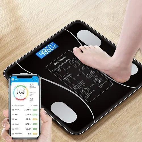 Imagem de Balança Bioimpedância Digital 180KG com Aplicativo para Medição de Massa Corporal