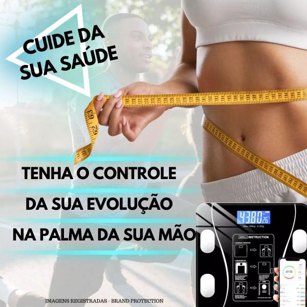 Imagem de Balança Bioimpedancia Digital 180kg Smart Imc Profissional