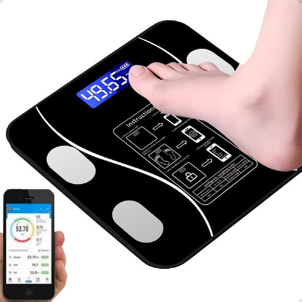 Balança Bioimpedância Digital Corporal De Vidro Com Aplicativo Bluetooth Linha Premium - O... Balança Bioimpedância Digital Corporal De Vidro Com Aplicativo Bluetooth Linha Premium - O...