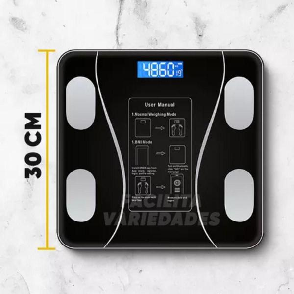 Balança Bluetooth Bioimpedância Original 180kg - ATENA Imagem de Balança Bluetooth Bioimpedância Original 180kg