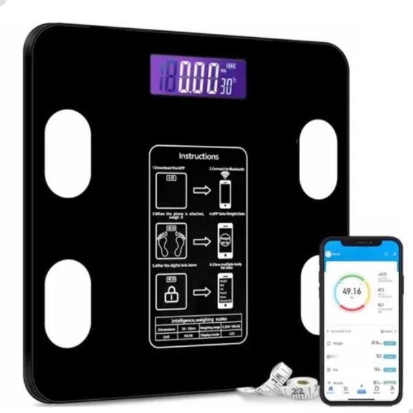 Balança Bluetooth Bioimpedância Original 180kg - ATENA Imagem de Balança Bluetooth Bioimpedância Original 180kg