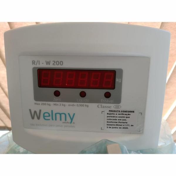 Imagem de Balança Branca Médica Digital Antropômetro W200A 100G Welmy