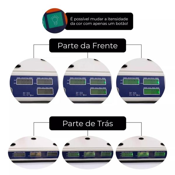 Imagem de Balança Comercial Digital a Bateria 40kg Alta Precisão bivolt economica hort fruit 110v/220v