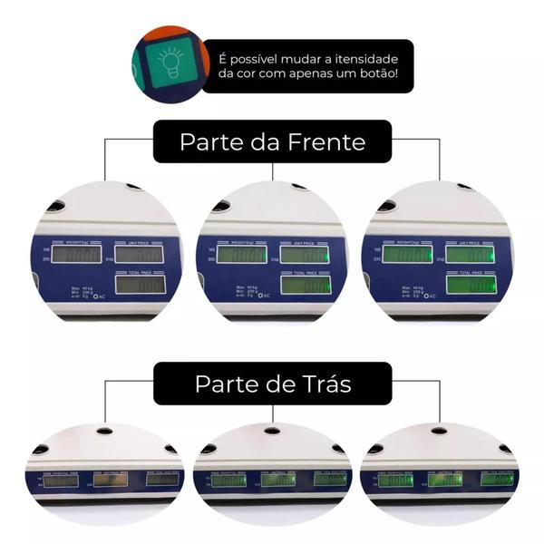 Imagem de Balança Comercial Digital a Bateria 40kg Alta Precisão Hortfruit Economica Bivolt