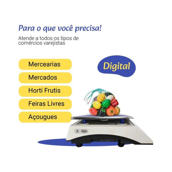 Imagem de Balança Comercial Digital Alta Precisão 40kg Bivolt