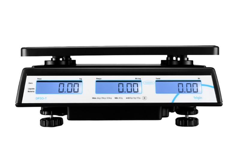 Imagem de Balança Computadora Elgin DP30-T Com Bateria - Capacidade 30kg/10g - 46BALDP30TB1