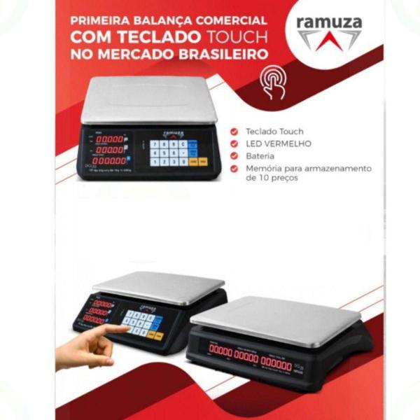 Imagem de Balança Computadora Touch 6/15/35Kg x 2/5/10g  DCL6  Ramuza