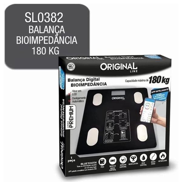 Imagem de Balança corporal bioimpedância digital aplicativo bluetooth - 9381