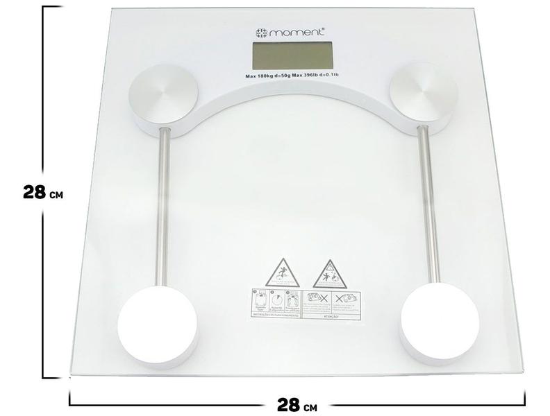 Imagem de Balança Corporal Digital Base Em Vidro Temperado Banheiro Academia Fitness Até 180kg